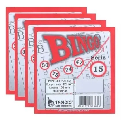 Bloco de Bingo Tamoio Papel Jornal 100 folhas