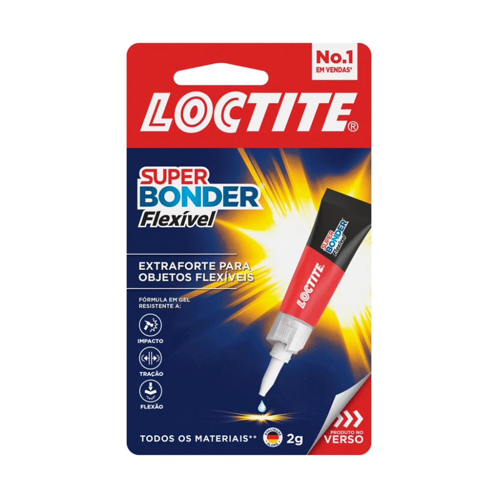 Cola Super Bonder Flex Gel Loctite Original Flexível Secagem Rápida