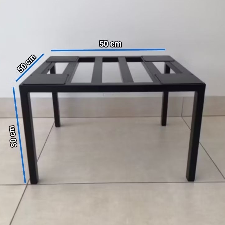 Suporte Para Frigobar  50x50x30 cm de altura - Metalon Reforçado - Pintura Eletrostática Preta - 100 kg