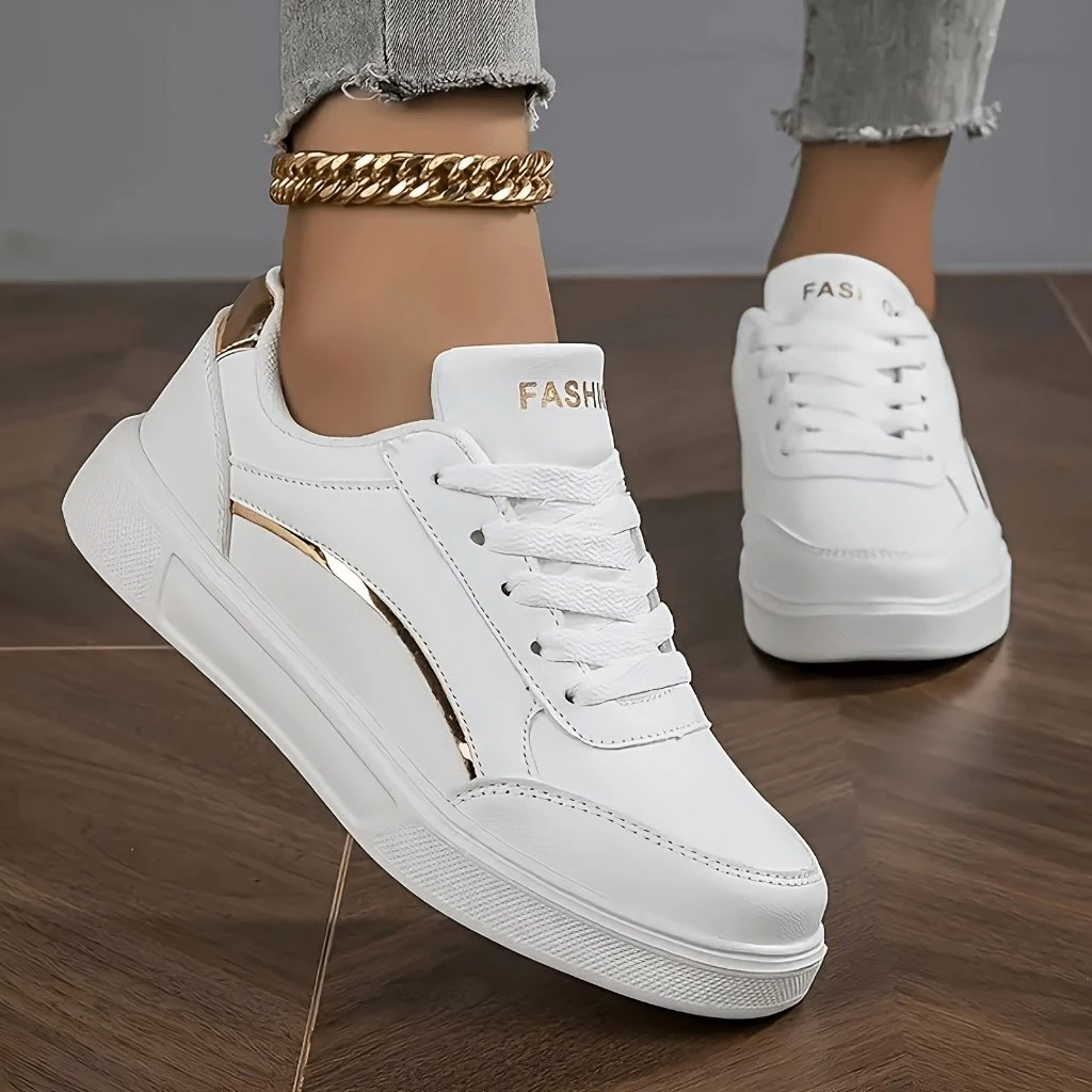 Tênis Feminino Casual Branco Tênis Esportivo Macio Leve Confortável Lançamento Tênis Reveillon