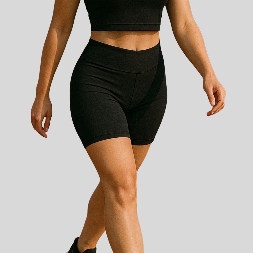 Short Leg Feminino Suplex Cintura Alta Academia Fitness Confortável