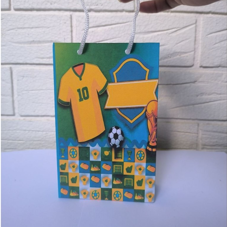 Sacolinha COPA DO MUNDO FUTEBOL Personalizada Lembrancinha PEGUE E MONTE