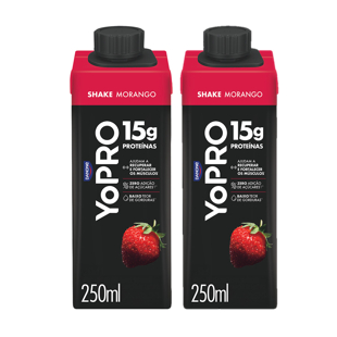Kit YoPRO Bebida Láctea UHT Morango 15g de proteínas 250ml