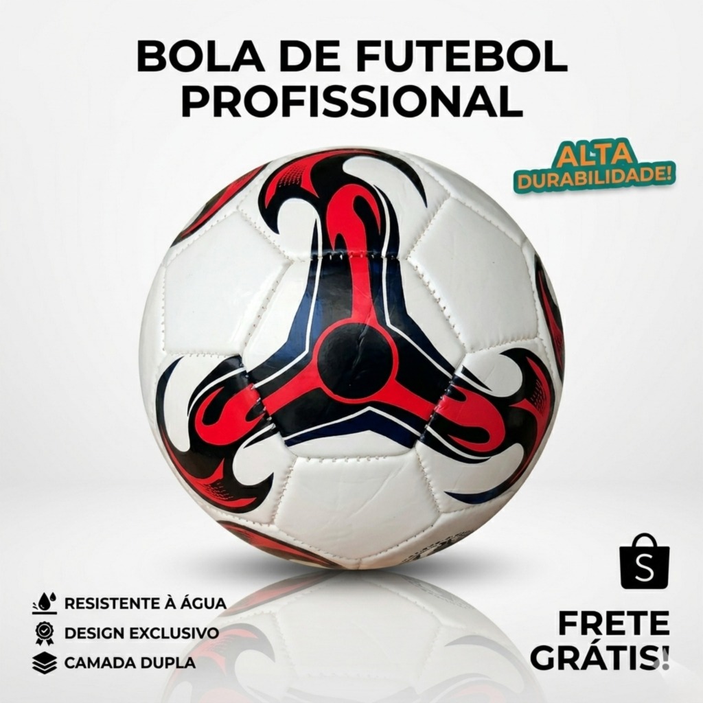 Bola de Futebol Campo Tamanho 5 Profissional Resistente Treino e Jogo