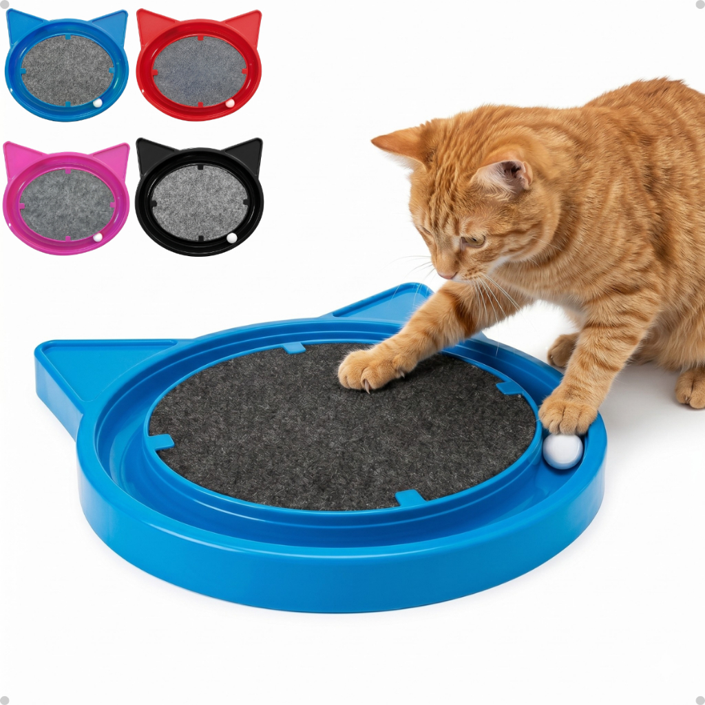 Arranhador Gato Bolinha Brinquedo Interativo Antiestresse Relax Super Cat