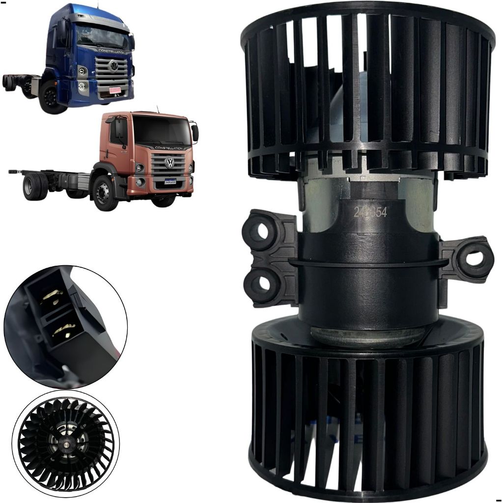 Ventilador Interno Vw Constellation Todos 24v 2r2819015 24v DA CAIXA EVAPORADORA