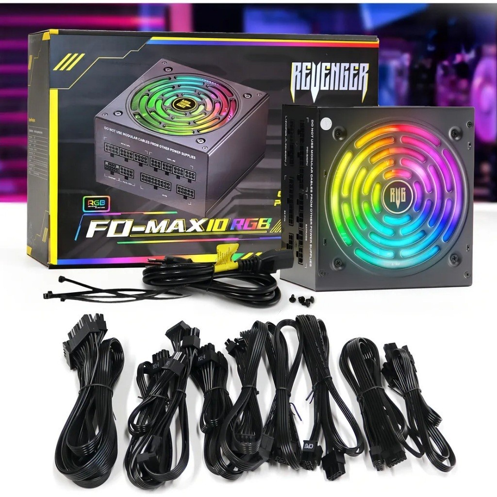 Fonte De Alimentacao 650w RGB Gs600 80 Plus White Pfc Ativo ATX 3.0 PCIe 5.0 Gamemax
