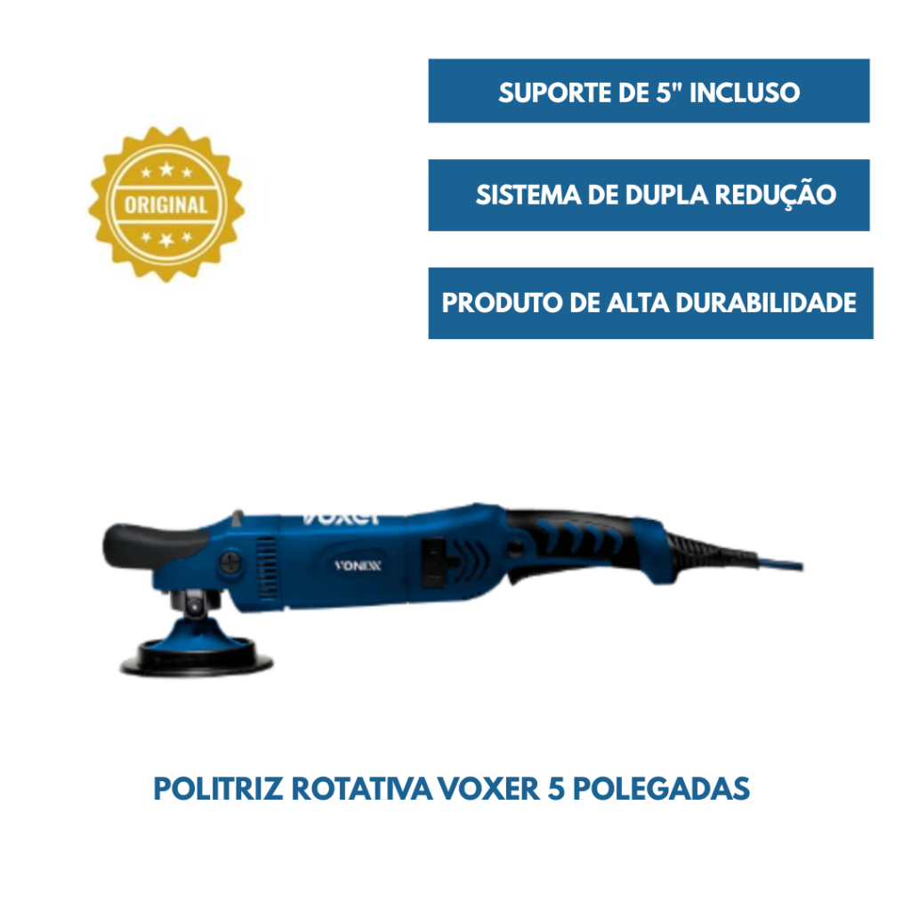 Politriz Rotativa Voxer 5 Polegadas Dupla Redução Vonixx