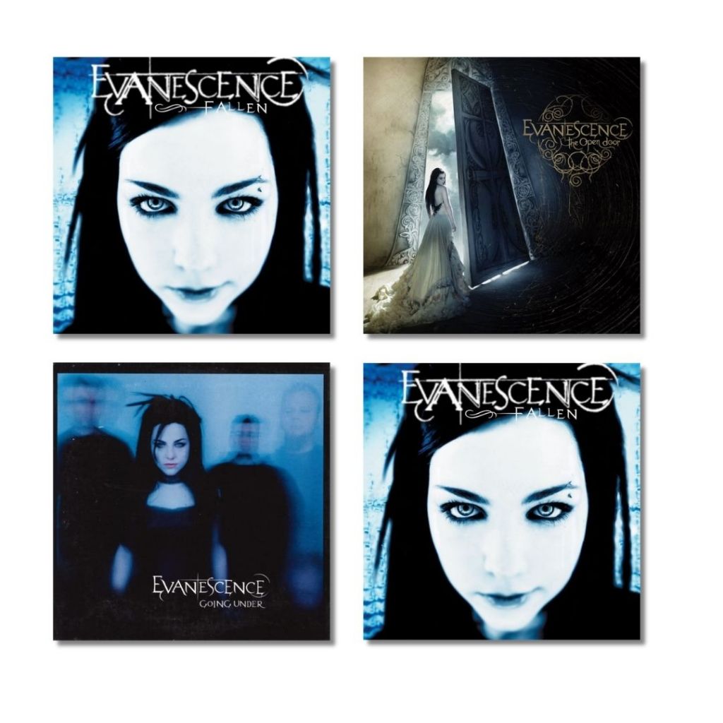Kit 4 Adesivos Evanescence – Rock / Gothic – 5x5 cm
