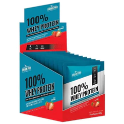 100% Whey Protein Sache Shark Pro 40g C/10 Sachês - Sabor Morango