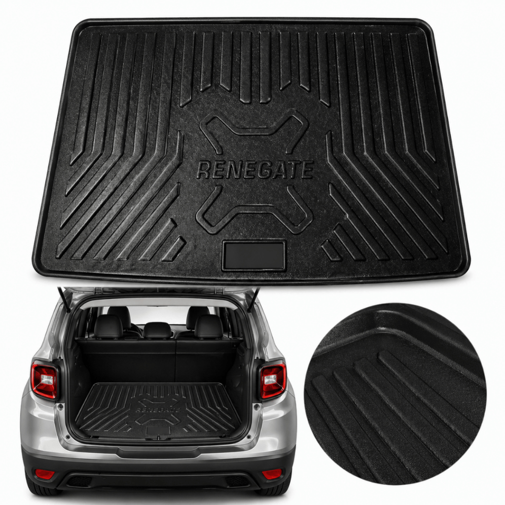Protetor Porta Malas Jeep Renegade 2016 Até 2027 Bandeja Impermeável Preta