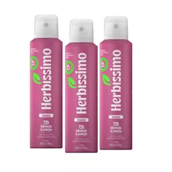 Kit Desodorante Antitranspirante Aerossol Zero Alumínio Herbíssimo Essence 150ml (3 unidades)