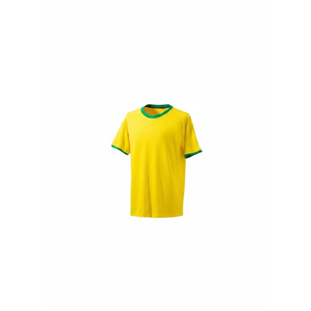 Camiseta amarela tecido 100% poliester