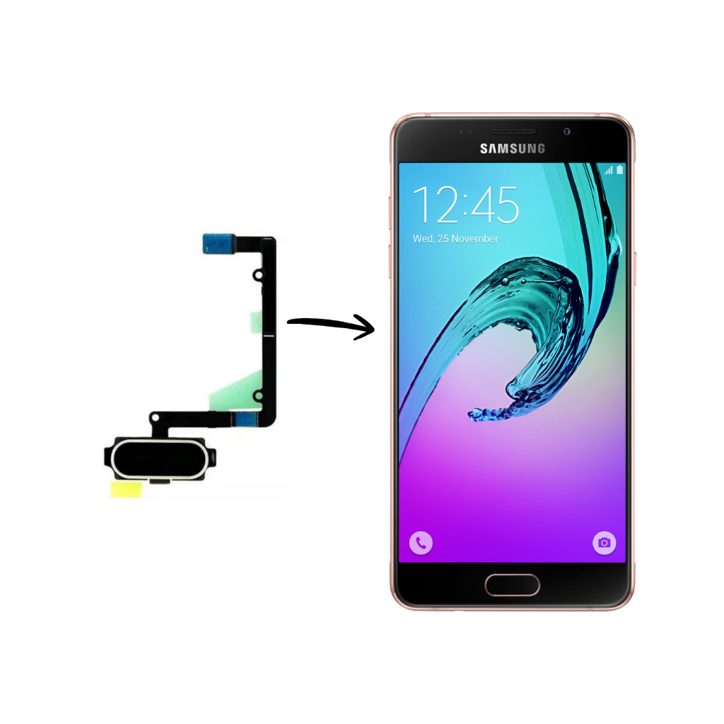 Flex Biometria Cor Preto Compatível Para Samsung Galaxy A5 2016 (SM-A510M)