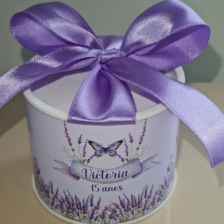 Kit Tubolatas Personalizadas 15 ANOS LILÁS | Lembrancinha Maternidade | Aniversário | Chá de Bebê • 5x6 - Vários Temas
