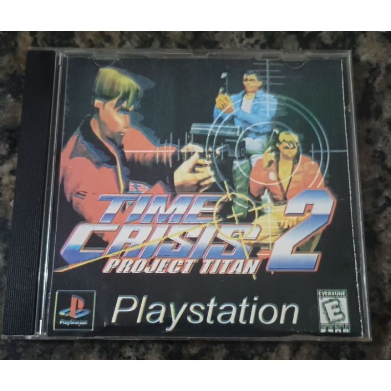 Jogo Do Playstation 1 Ps1 Time Crisis 2 Project Titan Mídia Física Prata Prensada De Época