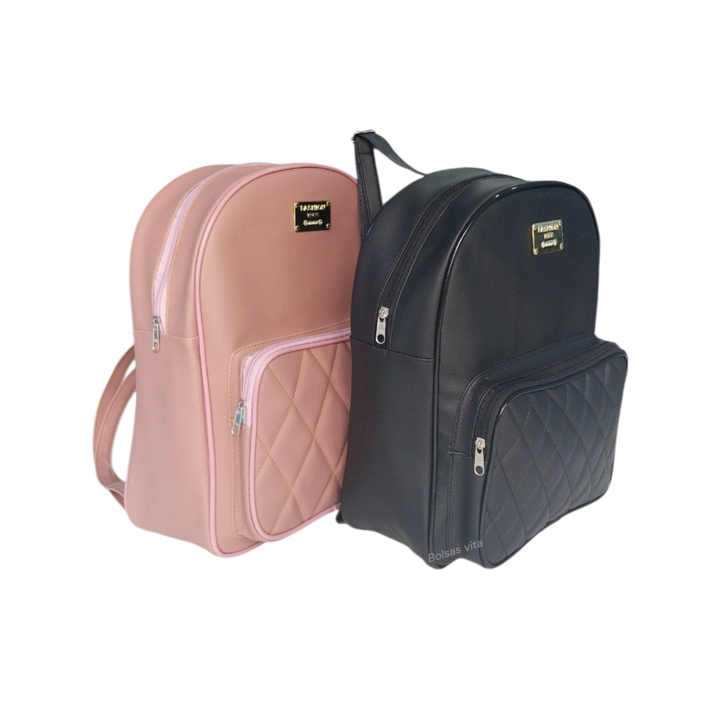 Mochila feminina Impermeável Luxo Couro Sintetico Grande, Moderna, Faculdade/Trabalho 2026