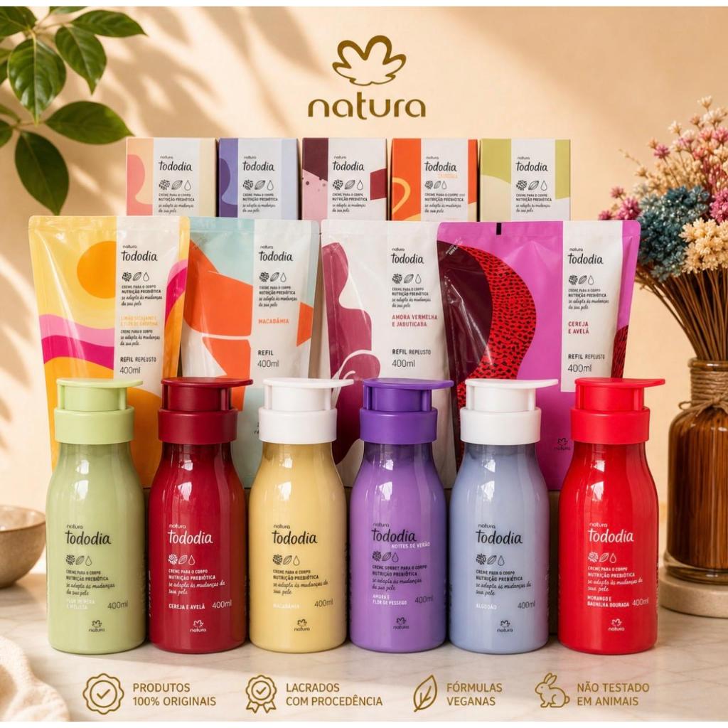 Creme Hidratante Todo Dia Natura Regular 400ml Regular 200ml e Refil 400ml Diversas Fragrâncias