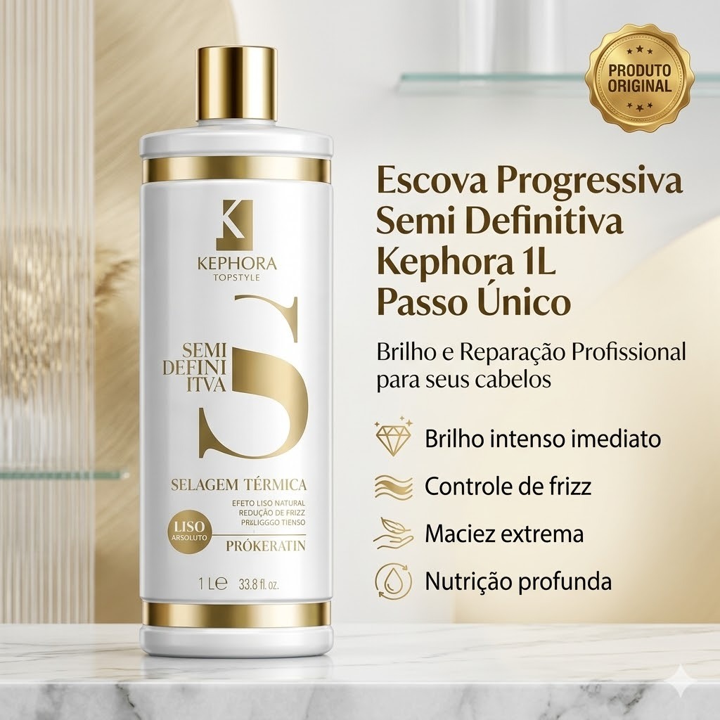 Escova Progressiva Semi Definitiva Kephora 1L Passo Único