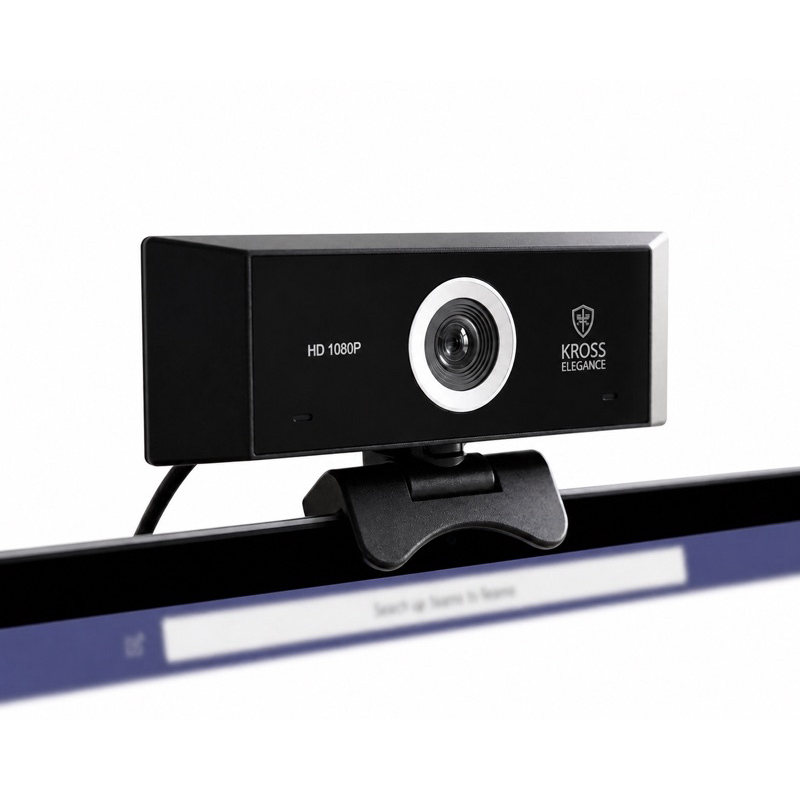 Webcam Kross Elegance Full HD 1080p Foco Automático Com Tripé Computador USB