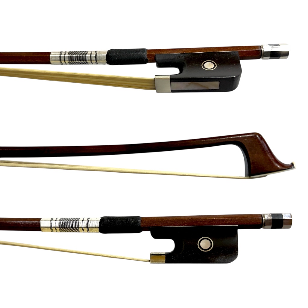 Arco para Violoncelo 4/4 – Madeira Massaranduba | Talão Ébano - Crina BRANCA | Premium Artesanal