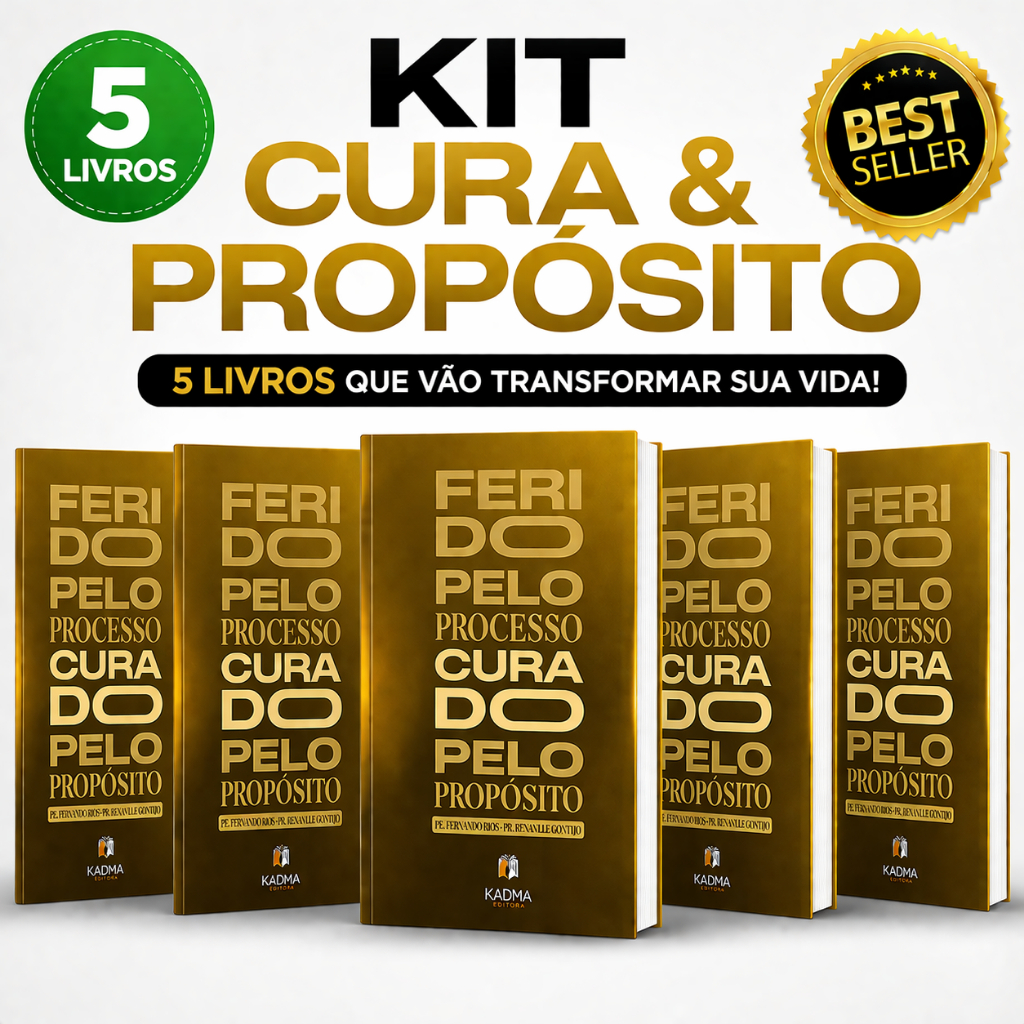 KIT 5 Livros ATACADO - Ferido pelo Processo Curado pelo Propósito - KIT ATACADO ESPECIAL