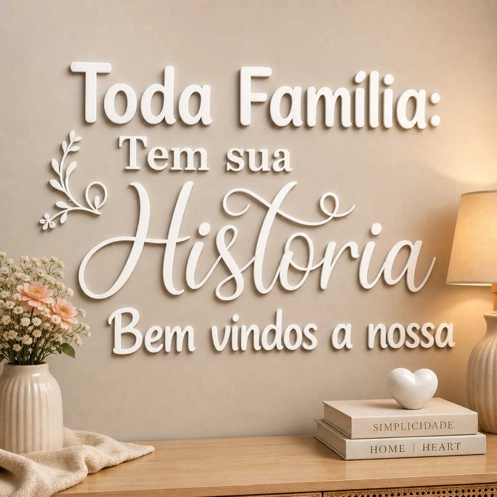 Frase Decoração Parede 3mm Corte Laser Letreiro Decorativo