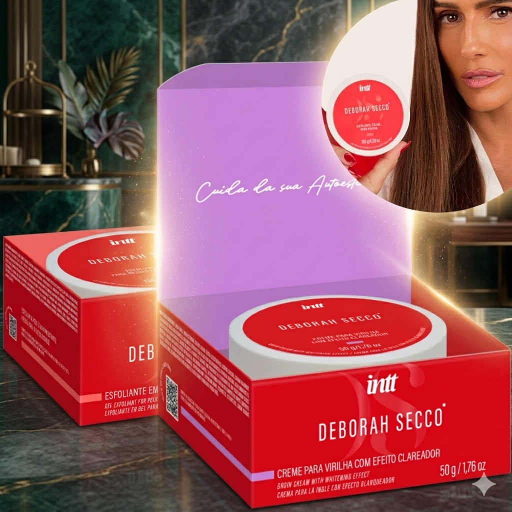 Kit Deborah Secco Gel Esfoliante Pelvico + Creme Clareador íntimo Virilha Coxa Axilas Braço intt