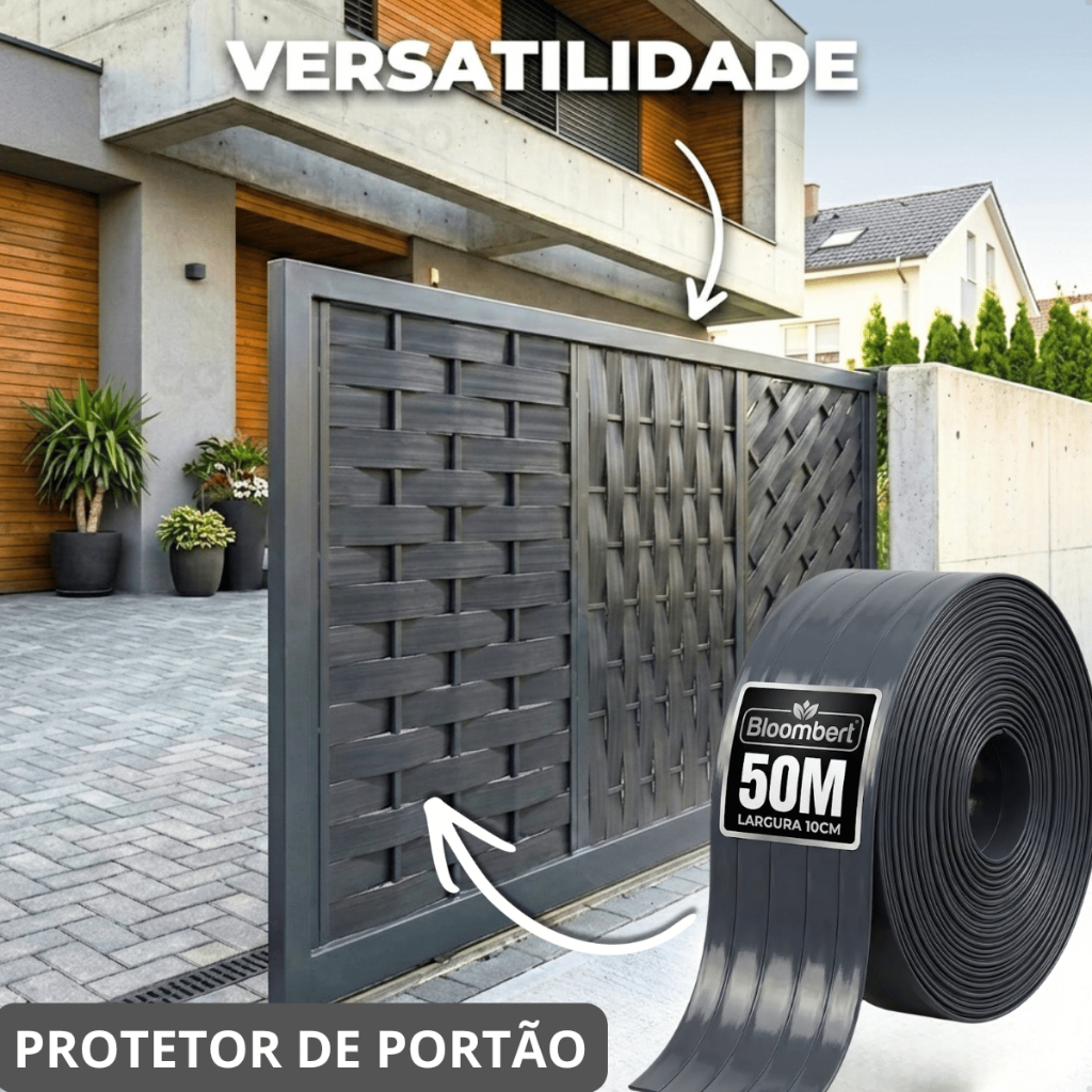 Protetor De Portao Fita Pvc Para Fechamento Grades Em Rolo