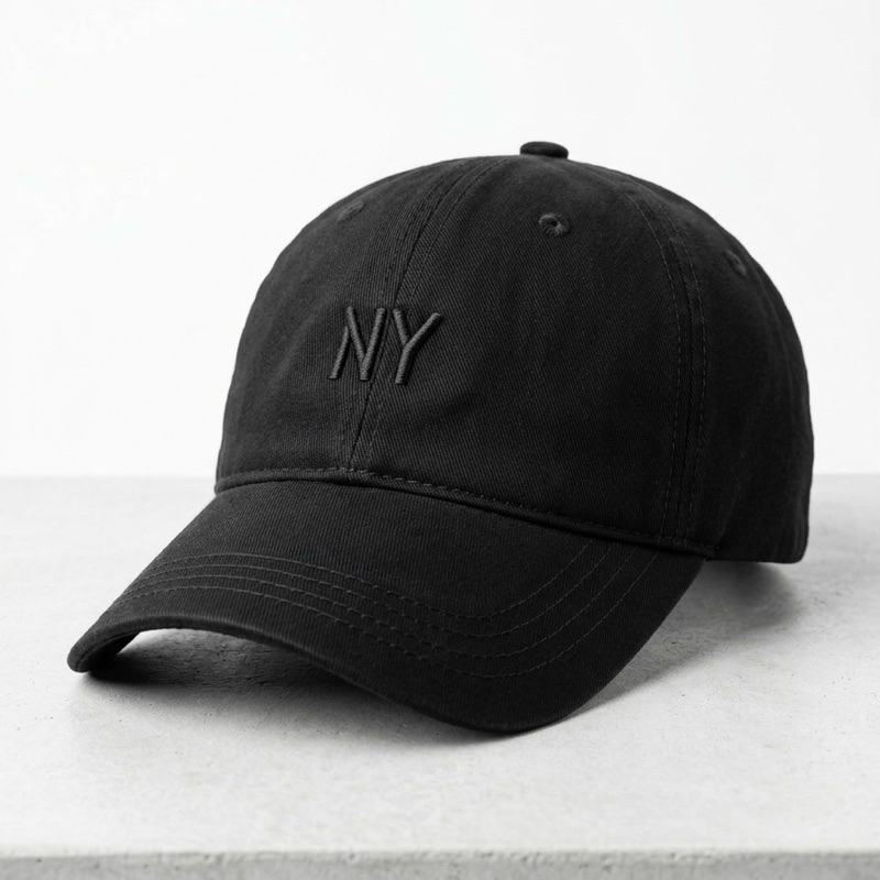 Boné Minimalista NY ou LA Dad Hat 100% Algodão Regulagem Fivela Premium Tampa Dura
