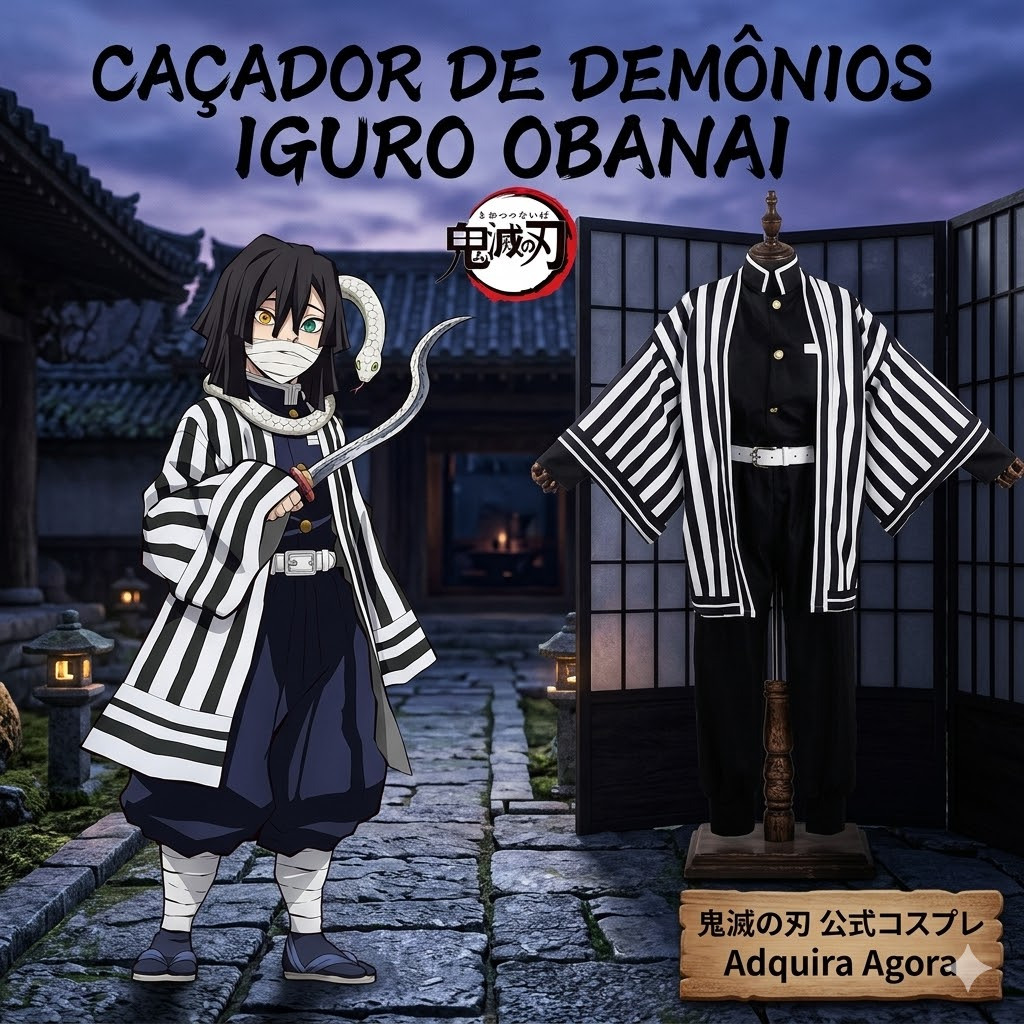 Caçador De Demônios Iguro Obanai Estilo 3D Kimono Japonês Haori Yukata Cosplay Moda V