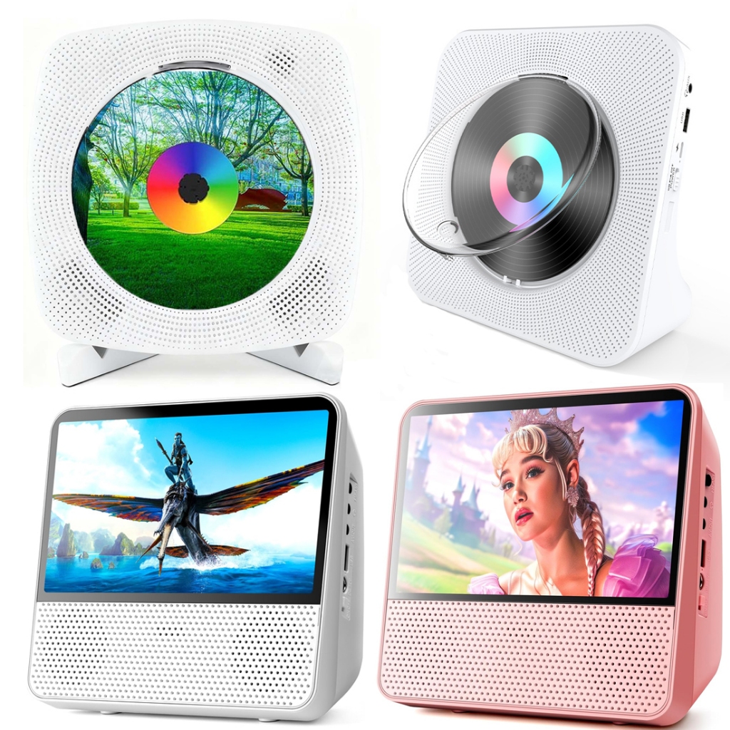 Leitor De CD/DVD Portátil DVD Player Bluetooth Bivolt Suporta MP3/WMA/Drive USB/Rádio FM/AUX/HDMI Controle Remoto