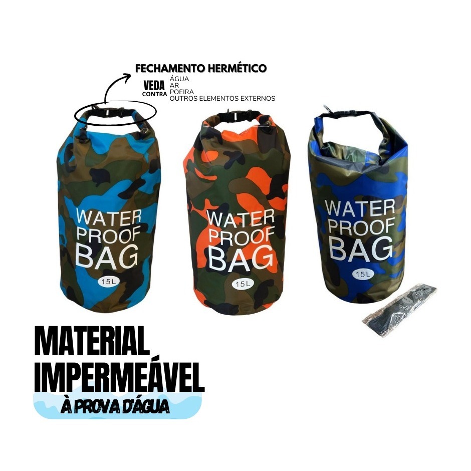 30L Mochila Impermeável — Bolsa Camuflada para Trilha, Mergulho e Natação — imagem 2 de 2