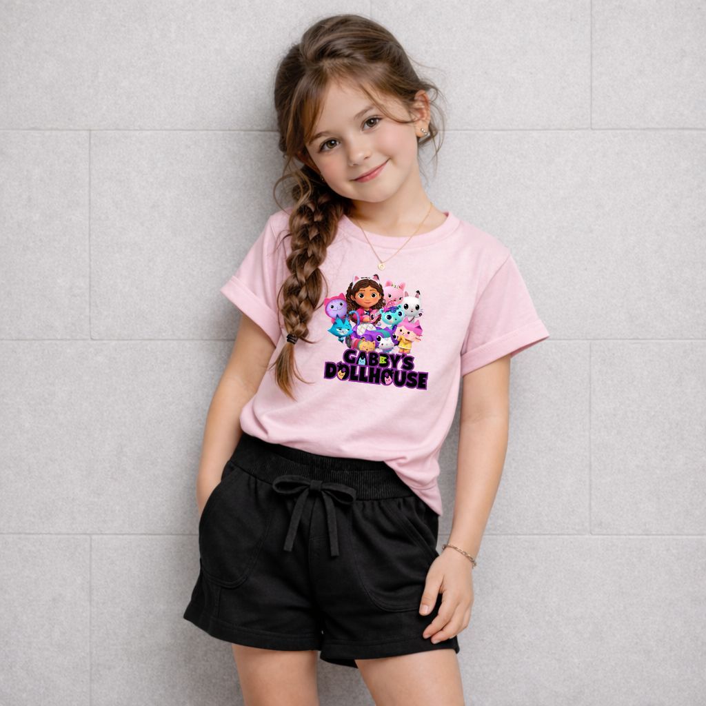 Conjunto Infantil Feminino Estampado Casa Mágica da Gaby Algodão Premium – Roupa Leve e Macia