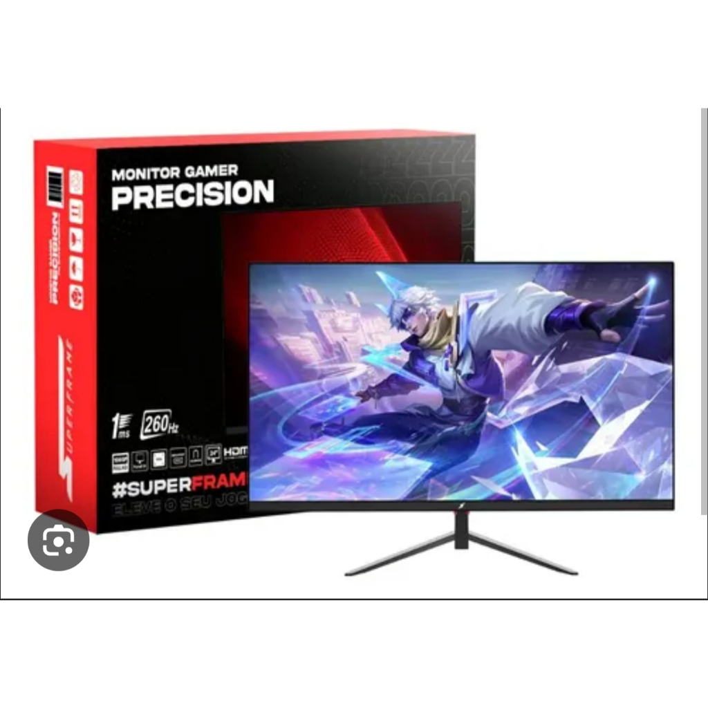 Monitor Gamer SuperFrame Precision 24” 260Hz – Desempenho Profissional para Jogos Competitivos! 🔥