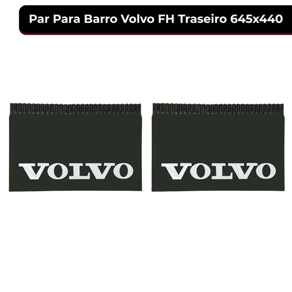 Par Parabarro Lameiro Alto Relevo Caminhão Volvo FH Traseiro 64,5x44 20438904