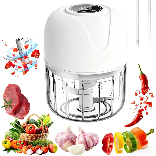 Mini Processador Triturador Sem Fio Elétrico 250ML De Alimentos Para Legumes Alho Gengibre — imagem 1