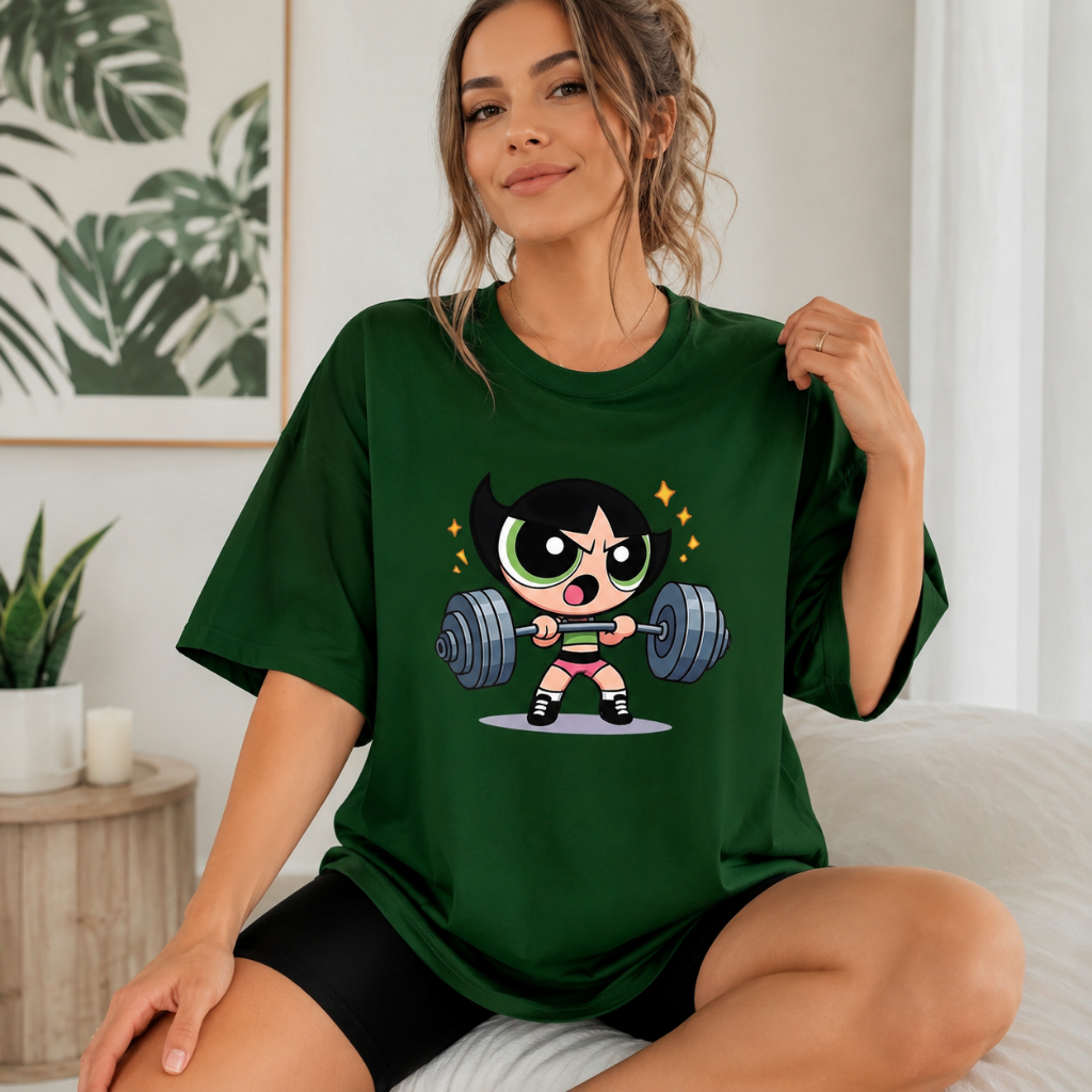 Camiseta Feminina Docinho Academia Estampa Fitness Poderosa