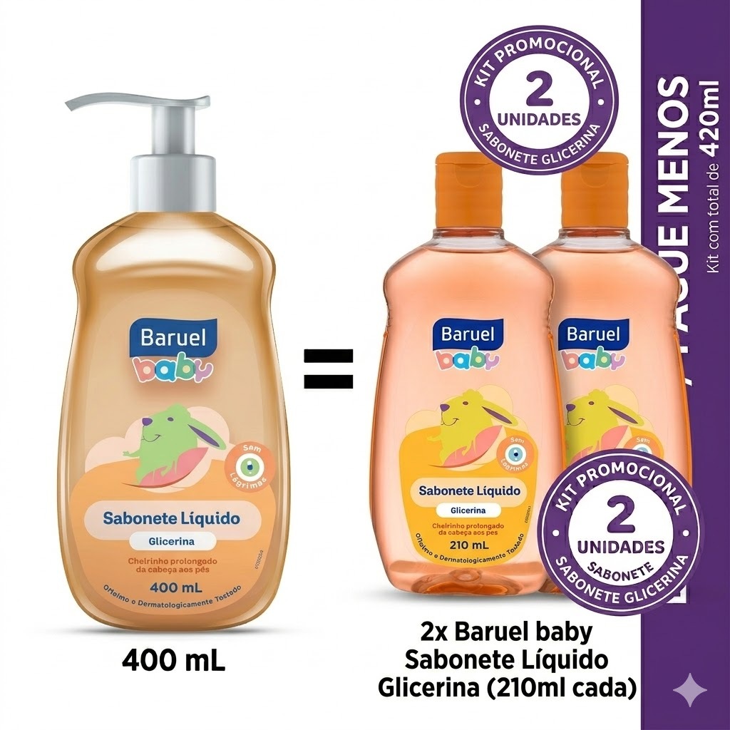 Sabonete Líquido Baruel Baby Glicerina 420ml