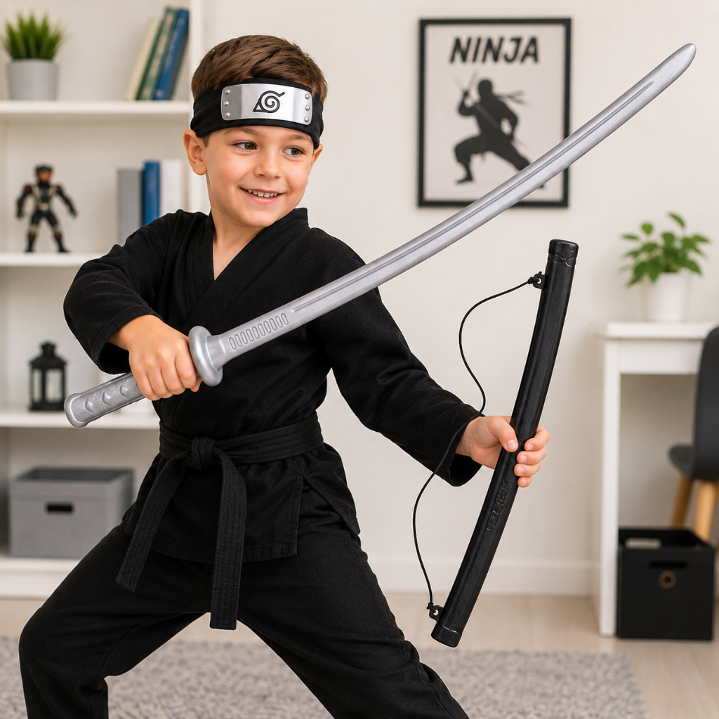 Espada Samurai Brinquedo Infantil Com Bainha Katana Ninja Fantasia Criança Leve