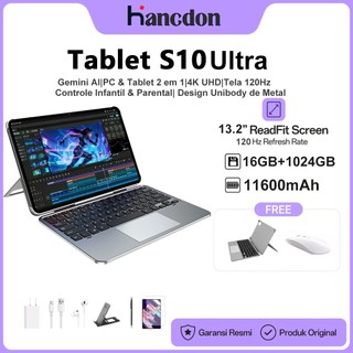 Tablet 2 em 1 S10 Ultra 4K Equipado com processador Snapdragon Resolução de 120Hz, modo PC Gemini AI
