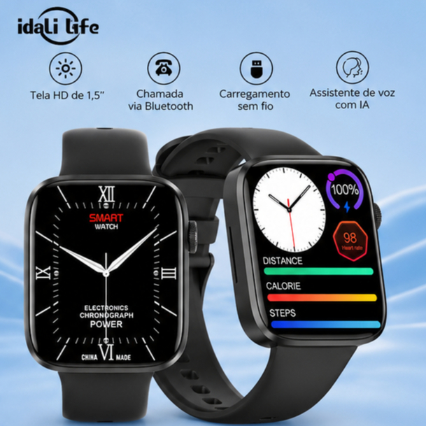Relógio Smartwatch Com Tela De 1,9 Polegadas Bluetooth À prova D'água Unissex DT101 Idali Life · foto 2