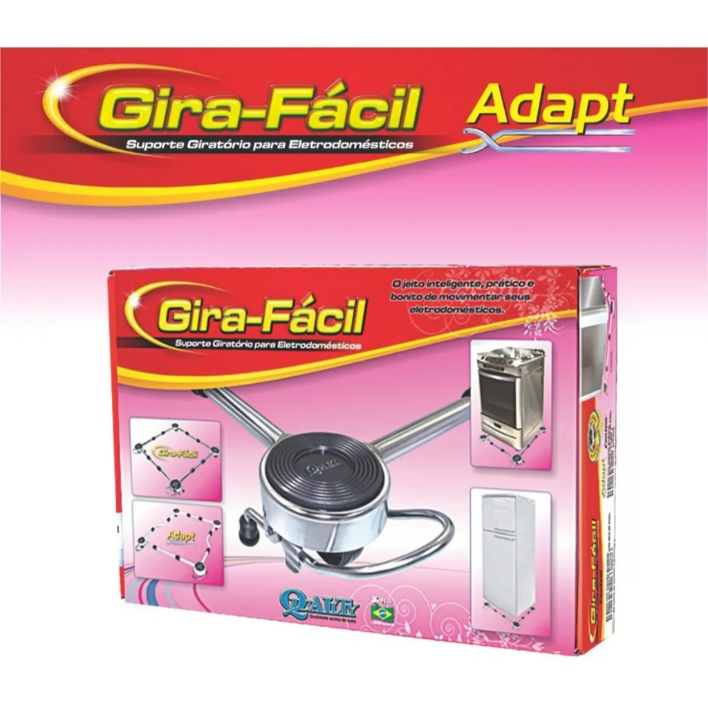 Suporte Giratório Eletrodomésticos Gira-Fácil Quality Até 250 Kg Cromado