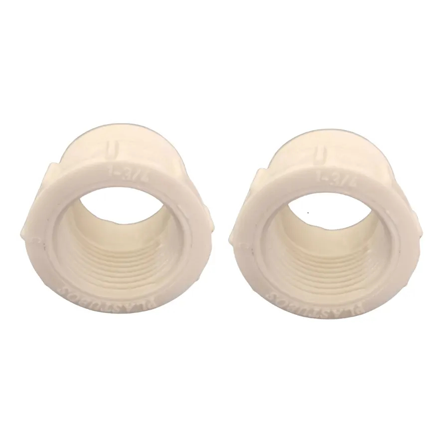 Bucha Redução 1" X 3/4 Pol PVC Branco Conexões Hidráulicas Tubulação Água Plastubos Kit 2 Peças