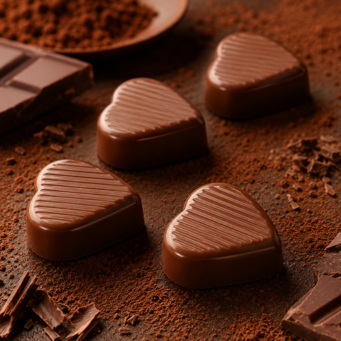 1~5 Forma BWB Simples Semiprofissional, Alto Rendimento Doces Finos Chocolates Cód. 3556 - SP Coração Riscado (CHOCO) · foto 2