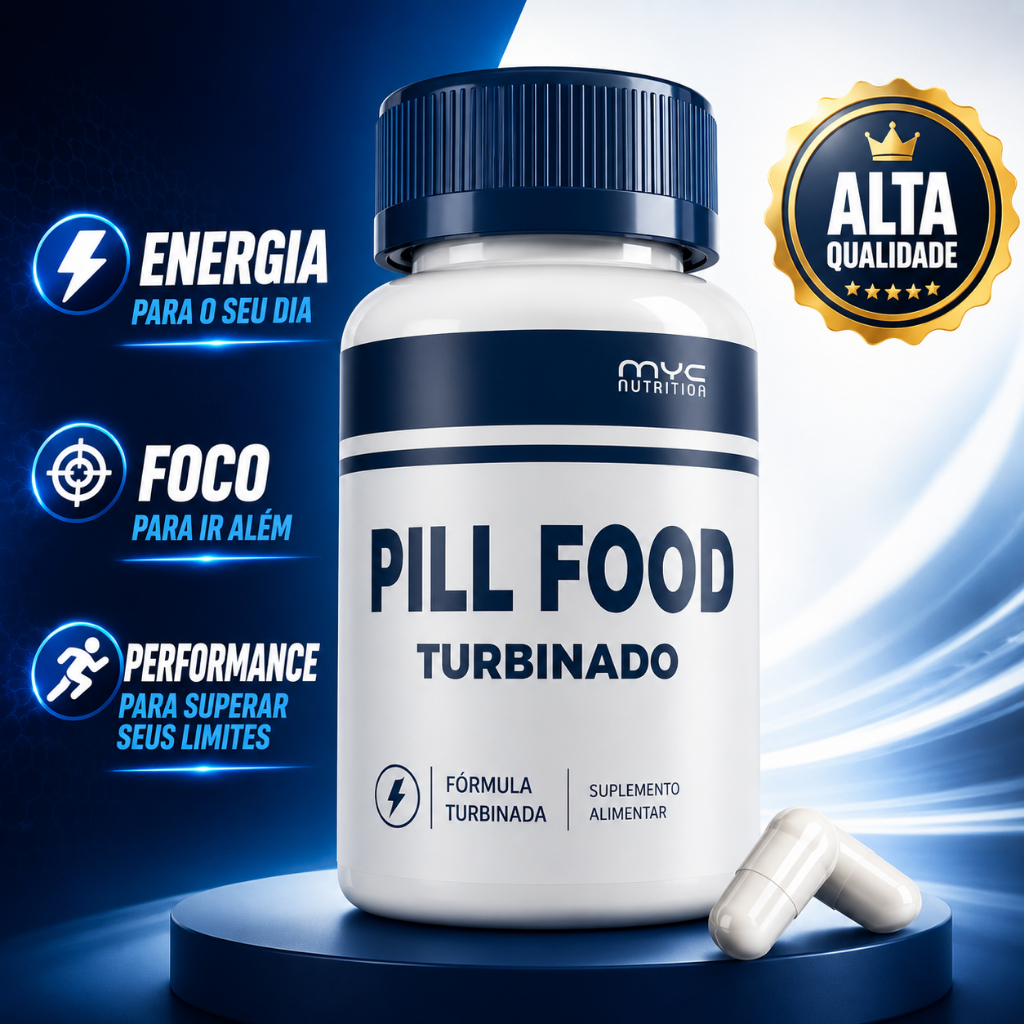 Pill Food Turbinado 240 Cápsulas – Crescimento Capilar Rápido, Anti Queda, Pele e Unhas Fortes