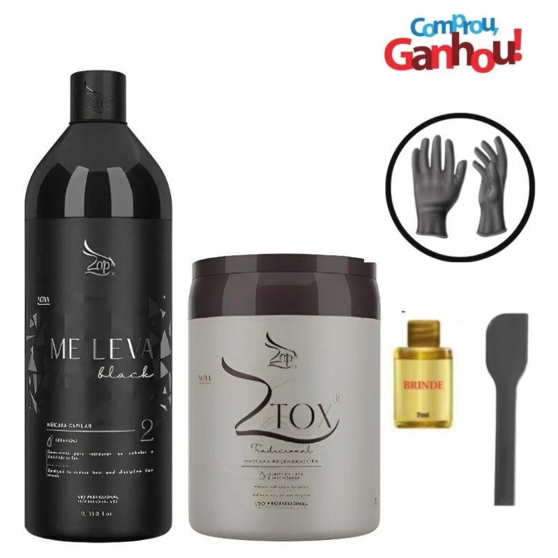 Kit Zap Passo 2 + Ztox Btox Máscara Regeneradora Profissional