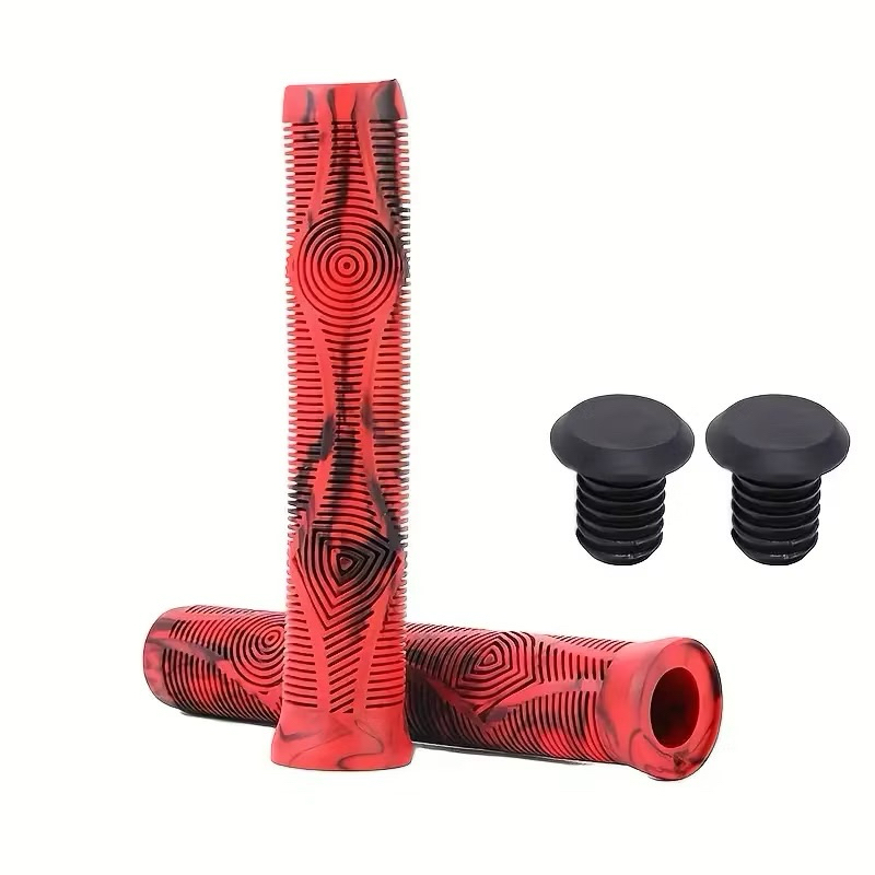 Manopla Silicone GTA 165mm Vermelha Macia Silicone Bike Grau Bicicleta Freeride BMX DH RL Modelo Gios