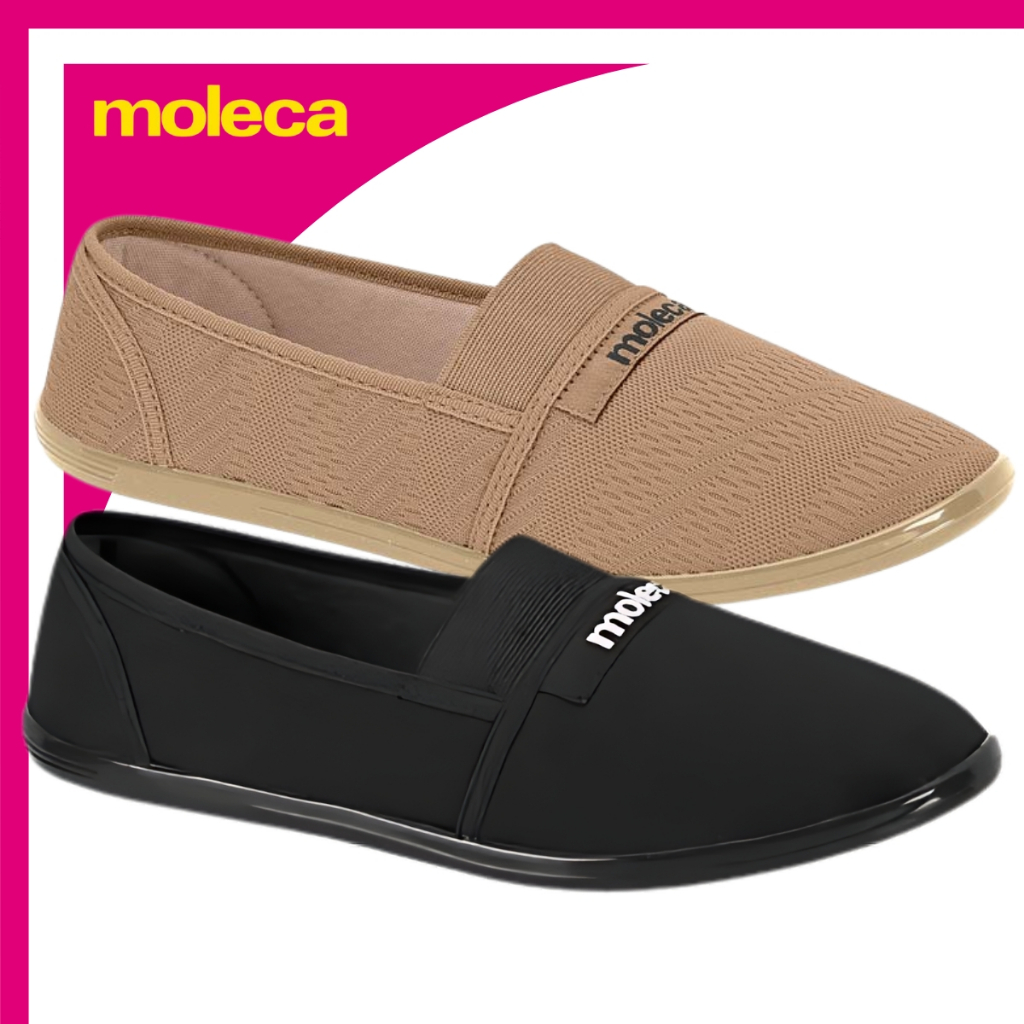 Sapatilha Moleca Original Feminino Confortável de Pano com Elástico Calce Fácil Leve