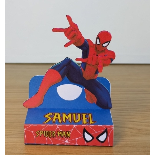 20 ,30,50  Porta Bis Duplo Homem Aranha | Kit Lembrancinhas Festa Pegue e Monte